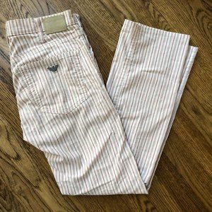 Armani Jeans Striped Pants 29X30 Peach Cream